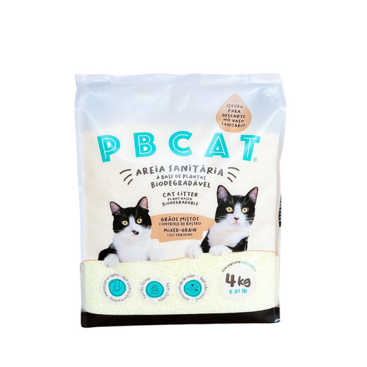 Areia Sanitária Biodegradável PBCAT 4 KG - GRÃOS MISTOS