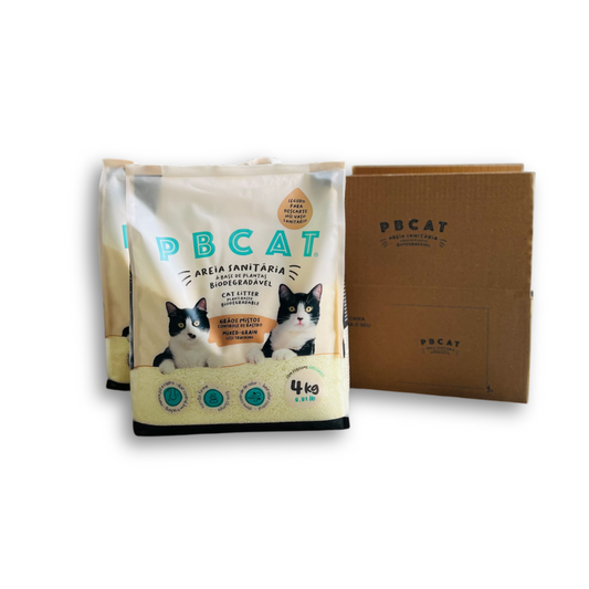 Kit com 2 Pacotes de Areia PBCAT GRÃOS MISTOS + Caixa Interativa!