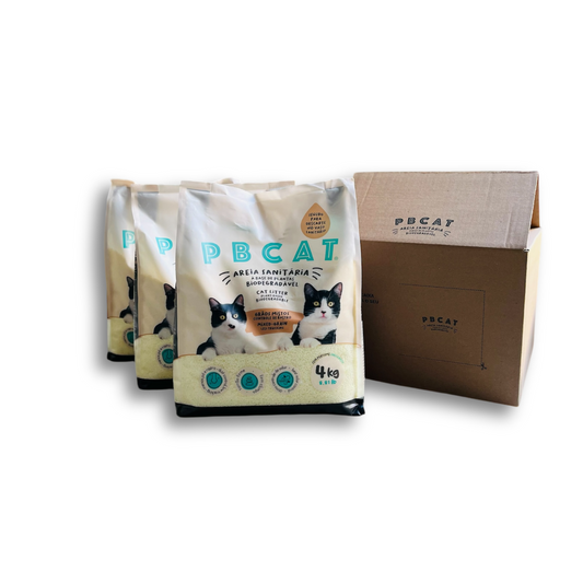 Kit com 3 Pacotes de Areia PBCAT GRÃOS MISTOS + Caixa Interativa!