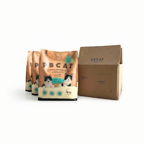 Kit com 3 Pacotes de Areia PBCAT GRÃOS FINOS + Caixa Interativa!